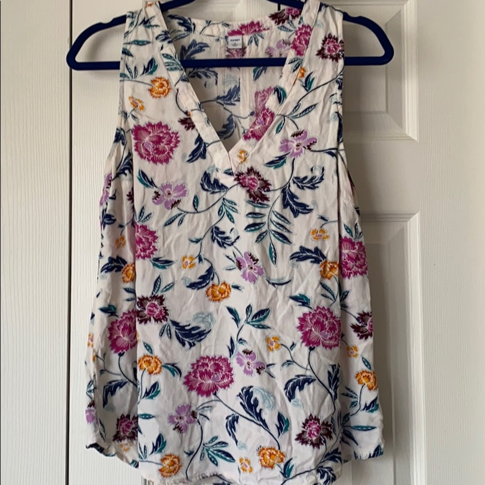 FLORAL OLD NAVY TANK